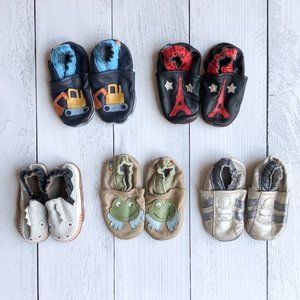 Boy's First Walker Soft-sole Leather Shoes